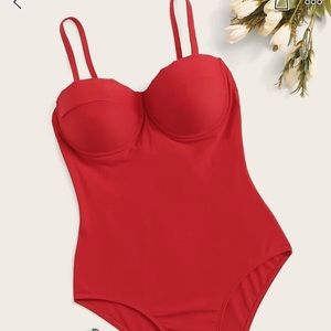 Unworn red bathing suit